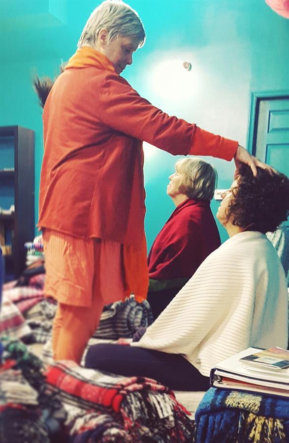 Swami giving Shaktipat